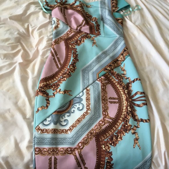 Ted Baker Yanar Versailles Print Bodycon Dress size 1 nwot - Picture 11 of 14